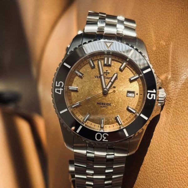 Gold Bezel Diver Men Watch