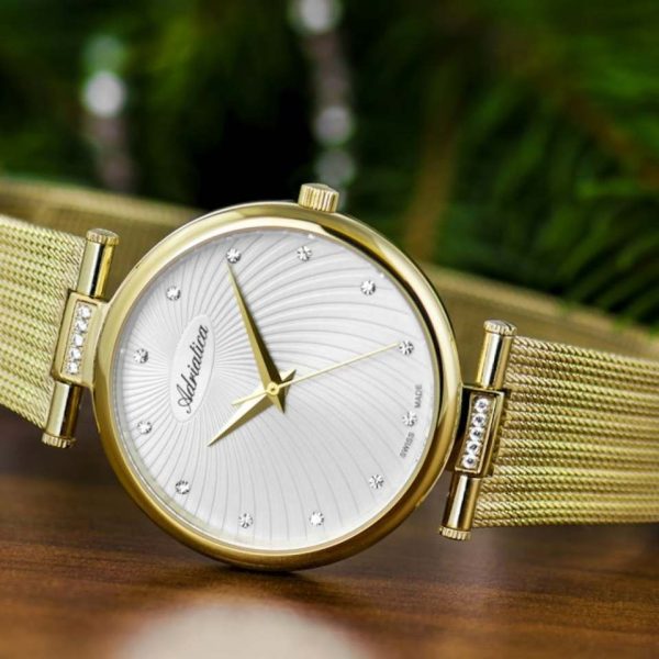 Ladies Gold Mesh Watch
